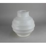 A Keith Murray (1892-1981) for Wedgwood white globular vase 24cm high