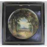 A framed Copeland charger painted with a scene of Windsor Castle, no 420, 42cm diameter