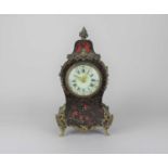 A French boulle mantle clock (a/f) 31cm