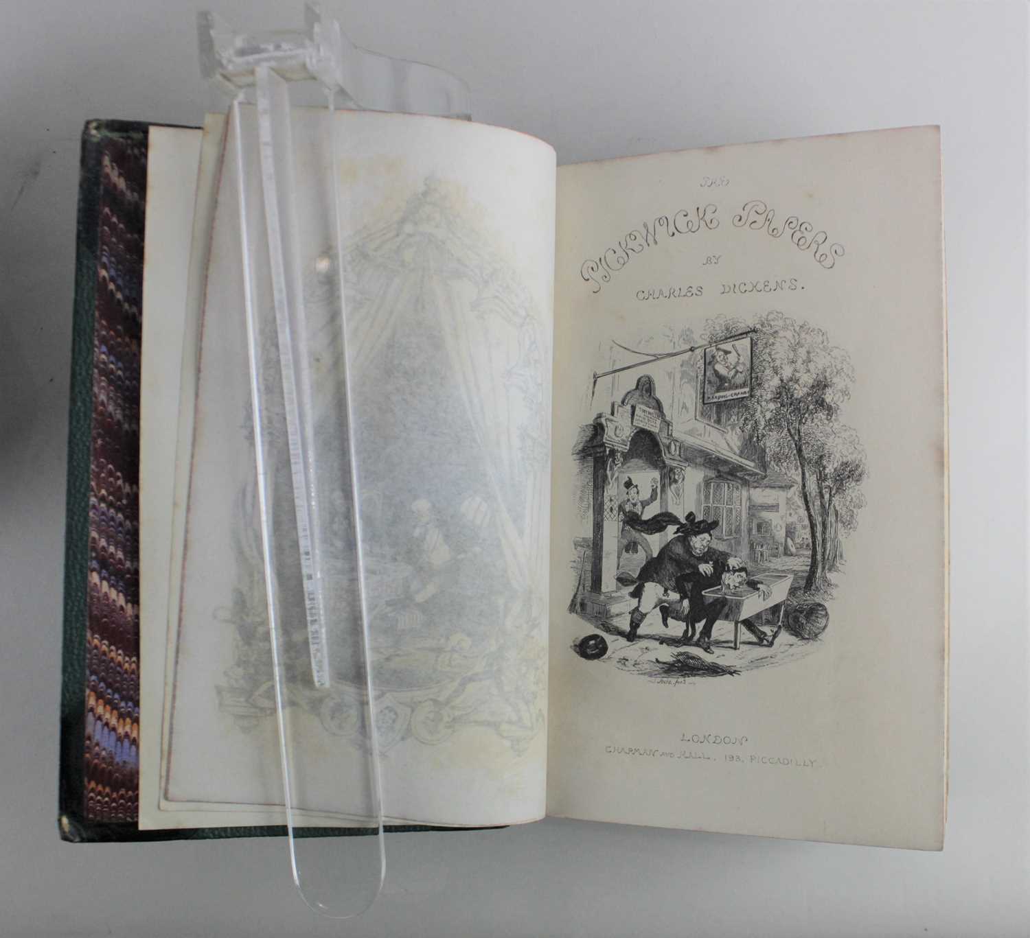 Charles Dickens, seven early volumes including Bleak House, Our Mutual Friend, Dombey and Son with - Image 2 of 5