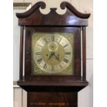 A George III mahogany longcase clock, Thomas Fordham London, the brass dial with Arabic and Roman