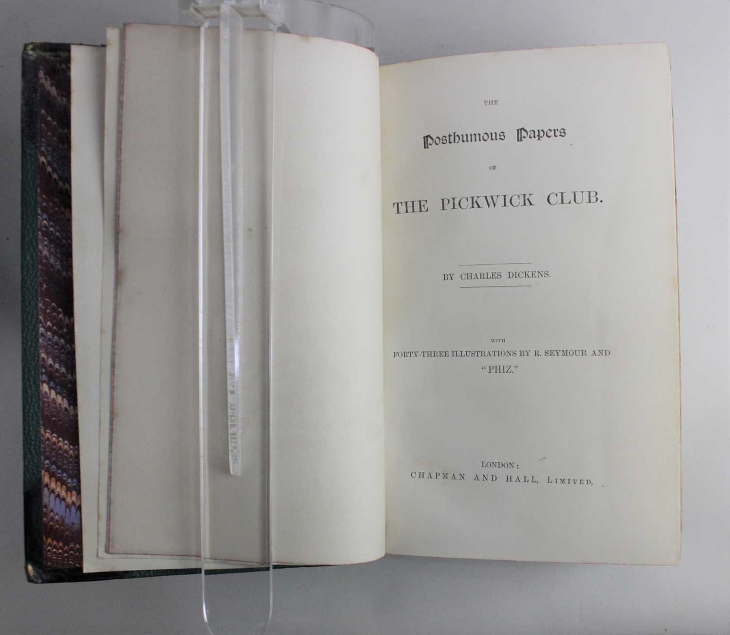 Charles Dickens, seven early volumes including Bleak House, Our Mutual Friend, Dombey and Son with - Image 3 of 5