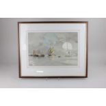 E F Guy sailing boats, watercolour, signed, 24cm by 34cm