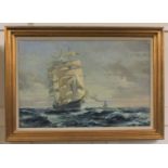 Manner of Deryck Foster (1924-2011), Sail and Steam, oil on canvas, unsigned, 49cm by 76cm