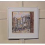 Y Richard Demarco CBE (Scottish b 1930), Canal Corner, Venice, watercolour, inscribed, signed and