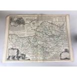 Emanuel Bowen,18th century engraved map of the County of Somerset divided into its Hundreds with