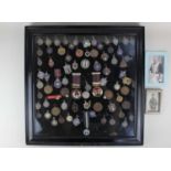 A framed collection of approx one hundred Rifle Club medals collected by T Norman, to include a