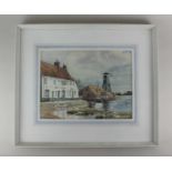 E Stocker-Harris, view of Langstone Harbour, watercolour, faintly signed, verso inscribed, 27cm by