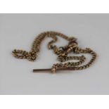 A 9ct gold fob watch chain 8.7g