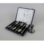 A cased set of six Mappin & Webb silver teaspoons, Sheffield 1956 and 1957, each with presentation