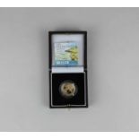 A Royal Mint 2006 Britannia Quarter-Ounce £25 gold proof coin in plastic capsule and box with