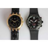 Two Swatch gentlemens chronograph wristwatches