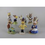Eight Royal Doulton Bunnykins figures to include Home Run, Jogging, Harry and Olympic