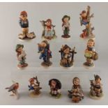 A collection of assorted Goebel figures to include The Little Goat Herder, The Lost Sheep and