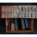 Six albums of cigarette cards and silks, and some loose, together with a small collection of loose