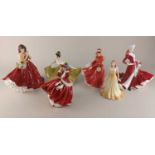 A collection of six various Royal Doulton figures of ladies, all boxed, to include The Gemstones