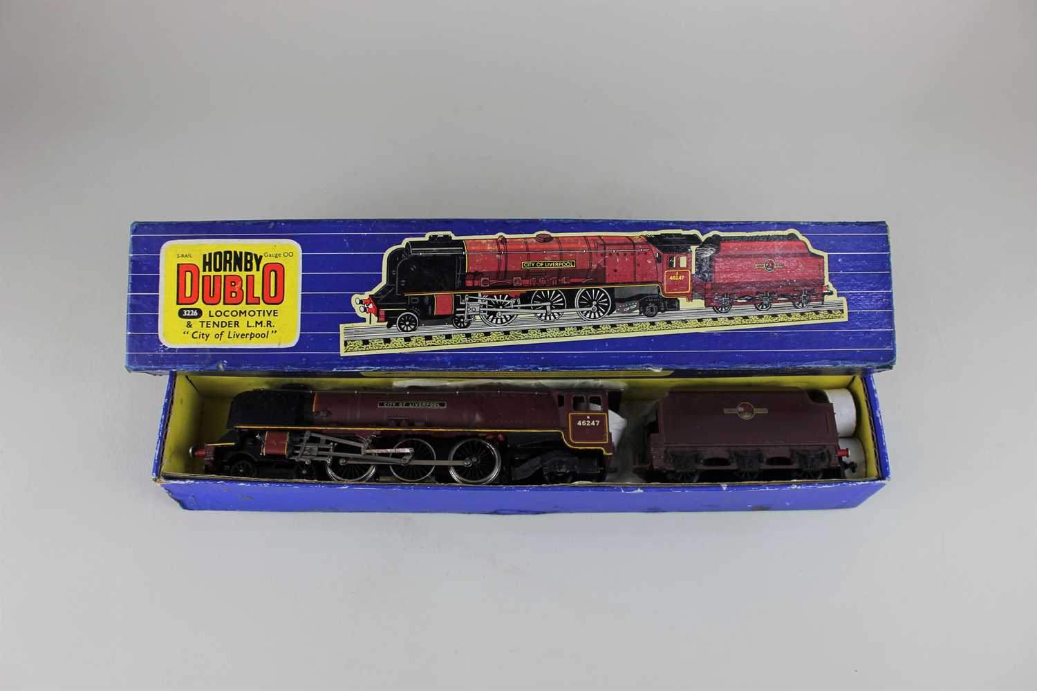 A Hornby Dublo 00 gauge model 3226 locomotive and tender LMR 'City of Liverpool', boxed