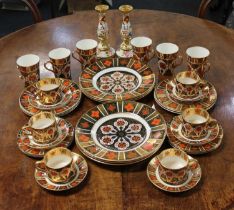 A Mercian Burtondale china part dinner, tea and coffee service, comprising six dinner plates, six