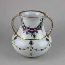 A William Moorcroft for MacIntyre Florian ware two-handled vase in the 18th century pattern,