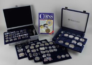 An extensive collection of British coins ranging from early hammered silver coins Elizabeth I, James