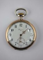 A Longines pocket watch with silver and gold colouring, 20th century