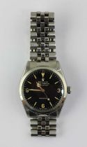 A Rolex Oyster Perpetual Explorer steel cased gentleman's wristwatch model number 5500, serial