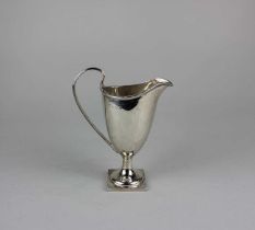 An Edward VII silver helmet shaped cream jug maker D & M Davis Birmingham 1902 14cm 4.3oz