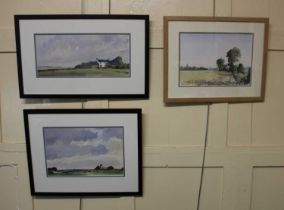 Hugh Ennion (b 1932), three watercolours depicting rural landscapes, all signed, to include 'Early