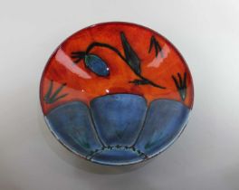 A Poole pottery Himalayan Poppy pattern bowl 27cm diameter