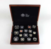 A Royal Mint 2013 UK premium proof coin set in fitted display case, with certificate no.1080