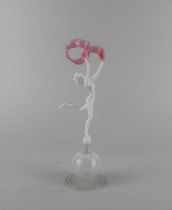 An Art Deco style glass figure of a dancing nude by Istvan Komaromy, 19cm high (a/f)