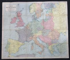 Carys six sheet map of England and Wales folding map published by J Cary 86 St James, London 1833