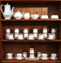 A Paragon porcelain Athena pattern part coffee service comprising twenty-one cups and nineteen