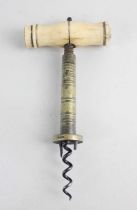 A Robert Jones & Son 1840 patented 'Jones One' corkscrew with upper brass sleeve stamped Robert