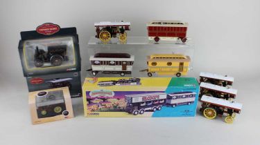 A collection of Corgi The Showmans Range and Vintage Glory of Steam model vehicles, some boxed, to