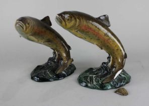 Two Beswick models of trout with 1032 impressed to the base 15cm (one a/f)