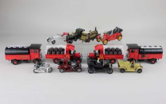 A collection of model motor vehicles and trains, most die-cast, to include Corgi and Lesney, some