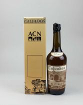 A bottle of Michel Breton Association Cidricole Normande calvados, 70cl, 40% vol, boxed