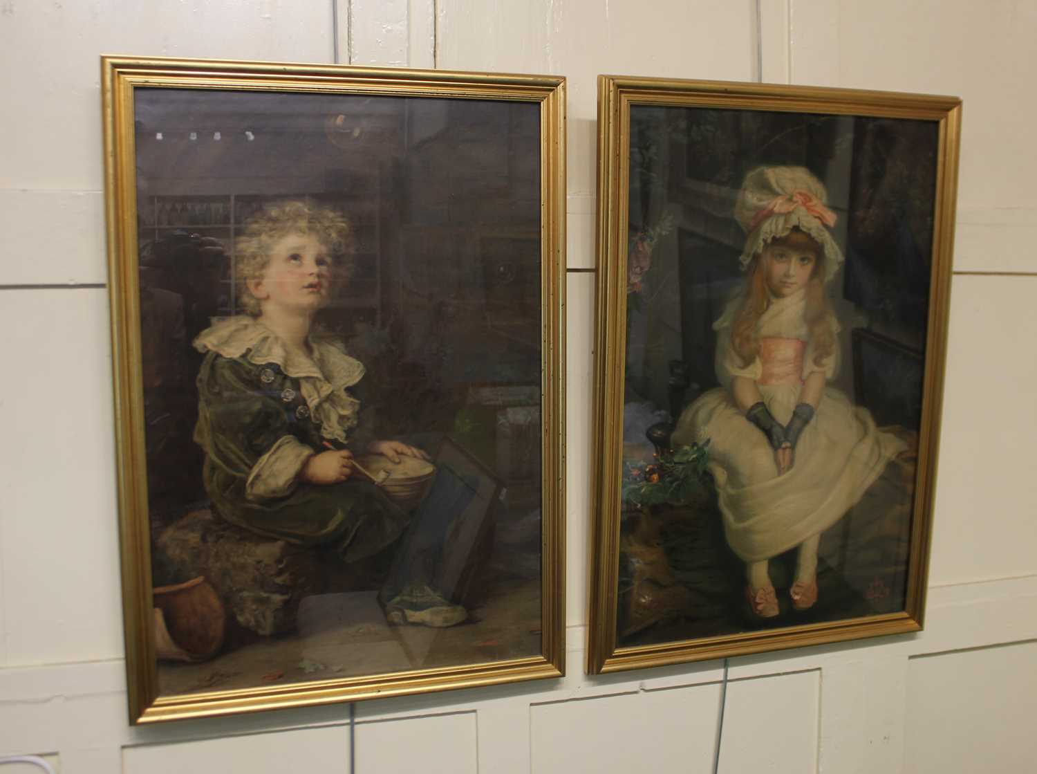 After John Everett Millais, 'Bubbles', colour print, 70cm by 47cm, and 'Cherry Ripe, colour print,