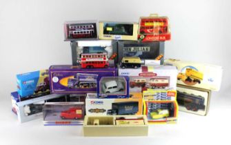 A collection of boxed toy motor vehicles, mostly Corgi and Matchbox, to include a Corgi Classics