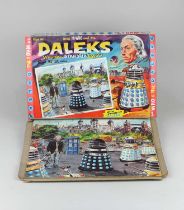 A BBC TV Dr Who and the Daleks wooden stand up jigsaw, boxed