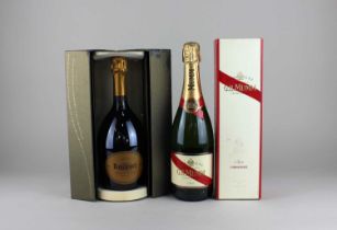 A bottle of Ruinart champagne, 750ml, 12% vol., boxed, together with a bottle of G H Mumm Cordon