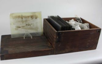 A box of glass plate photographs believed all Arundel (a/f)