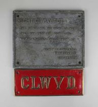 A Right of Way Act rectangular metal sign for Henty & Constable (Brewers) Ltd Chichester 20.5cm by