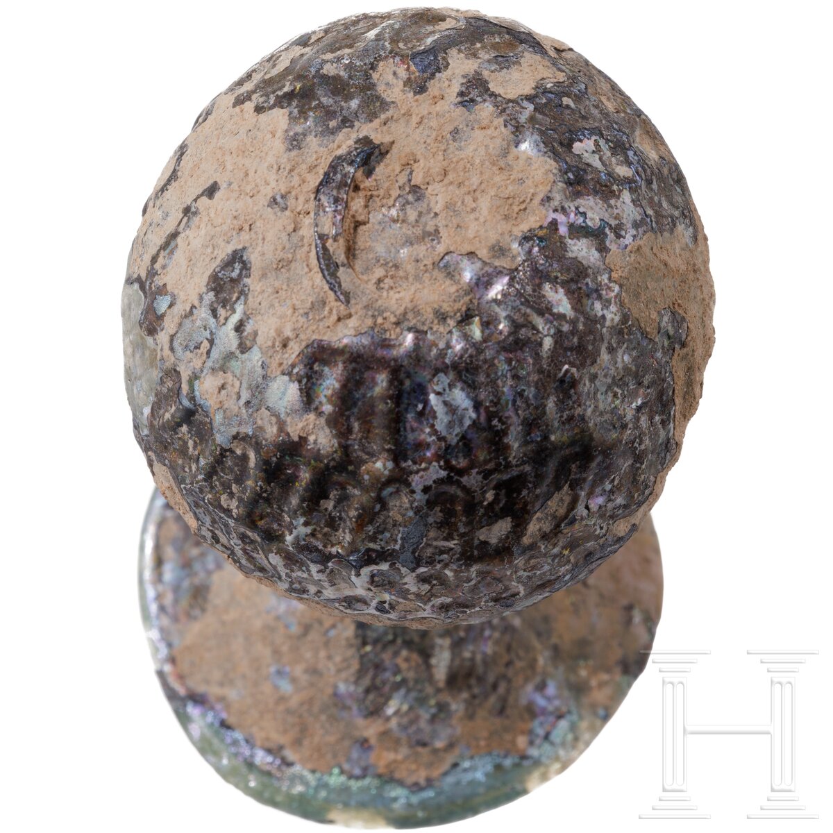 Formgeblasener Parfumflakon aus Glas, römische Levante, 3. Jhdt. n. Chr. - Image 4 of 5
