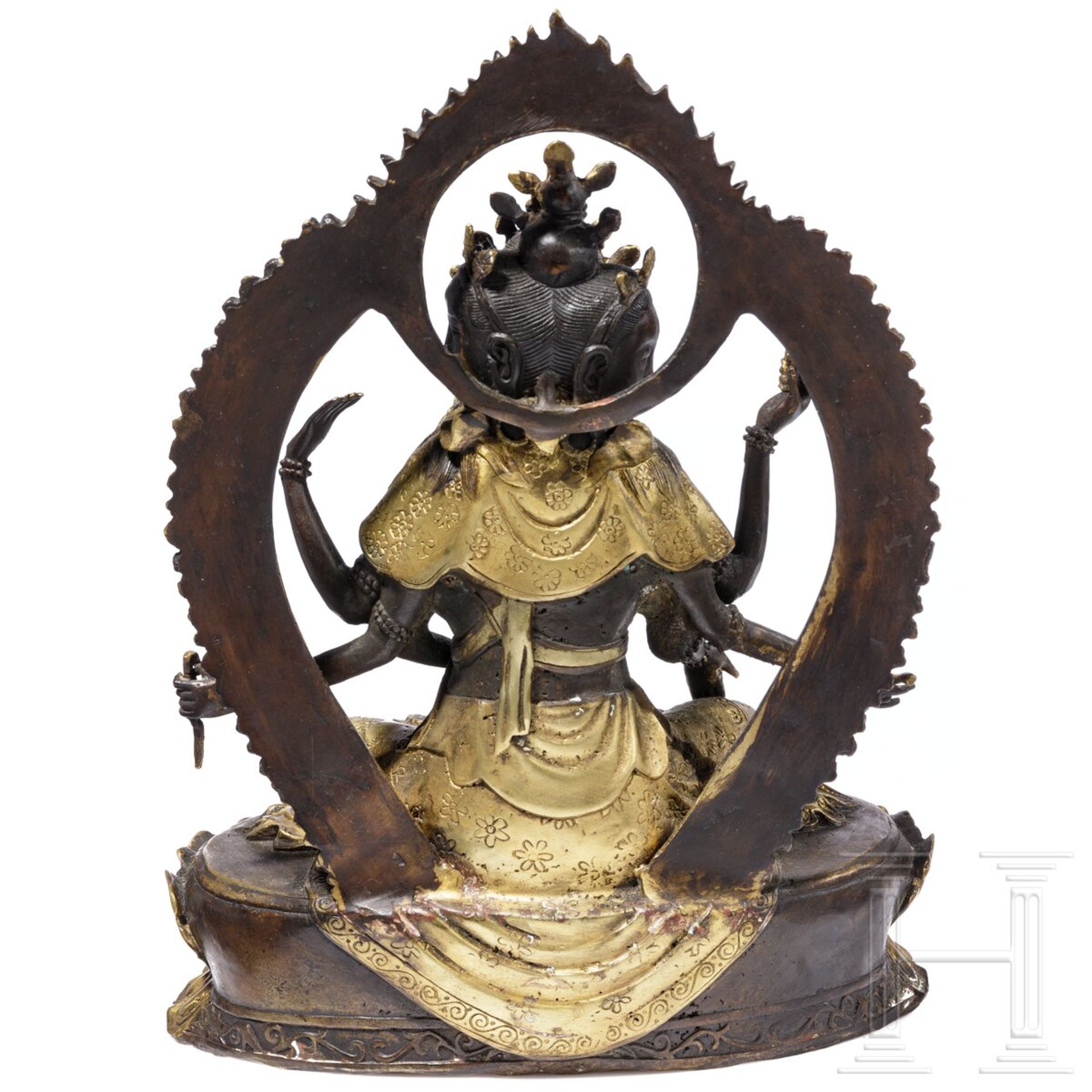 Namgyalma-Ushnishavijaya-Bronzestatue, Nepal, 20. Jhdt. - Bild 4 aus 7