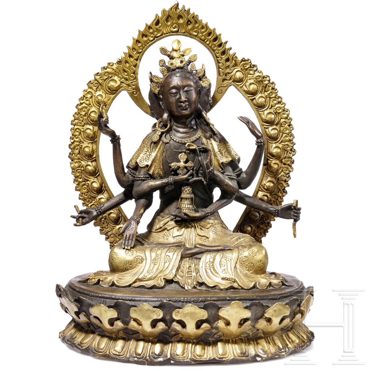 Namgyalma-Ushnishavijaya-Bronzestatue, Nepal, 20. Jhdt.