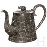 Silber-Teekanne, wohl Burma, um 1900