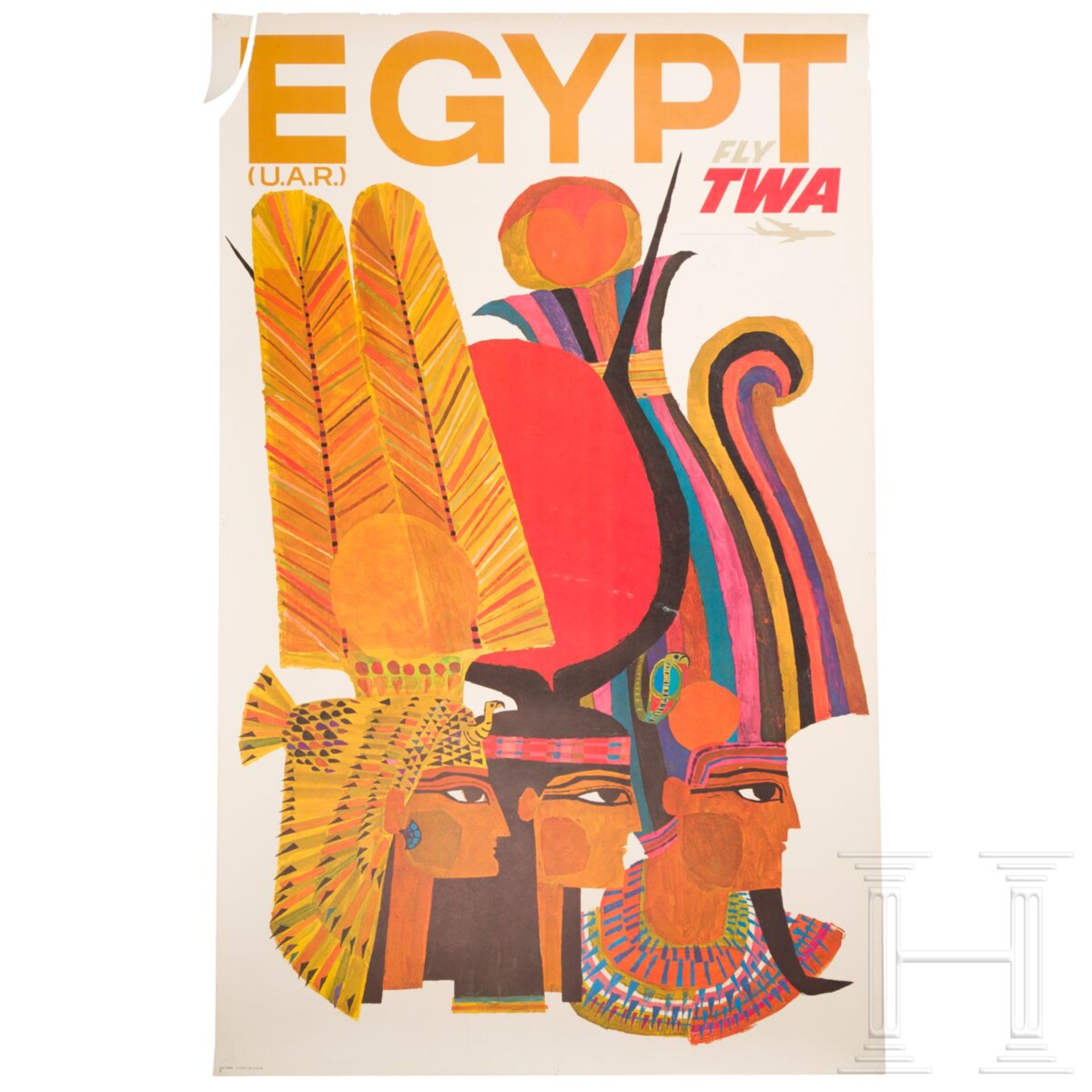 Zwei Werbeplakate der TWA Airlines für Ägypten und Spanien, David Klein - Bild 6 aus 9