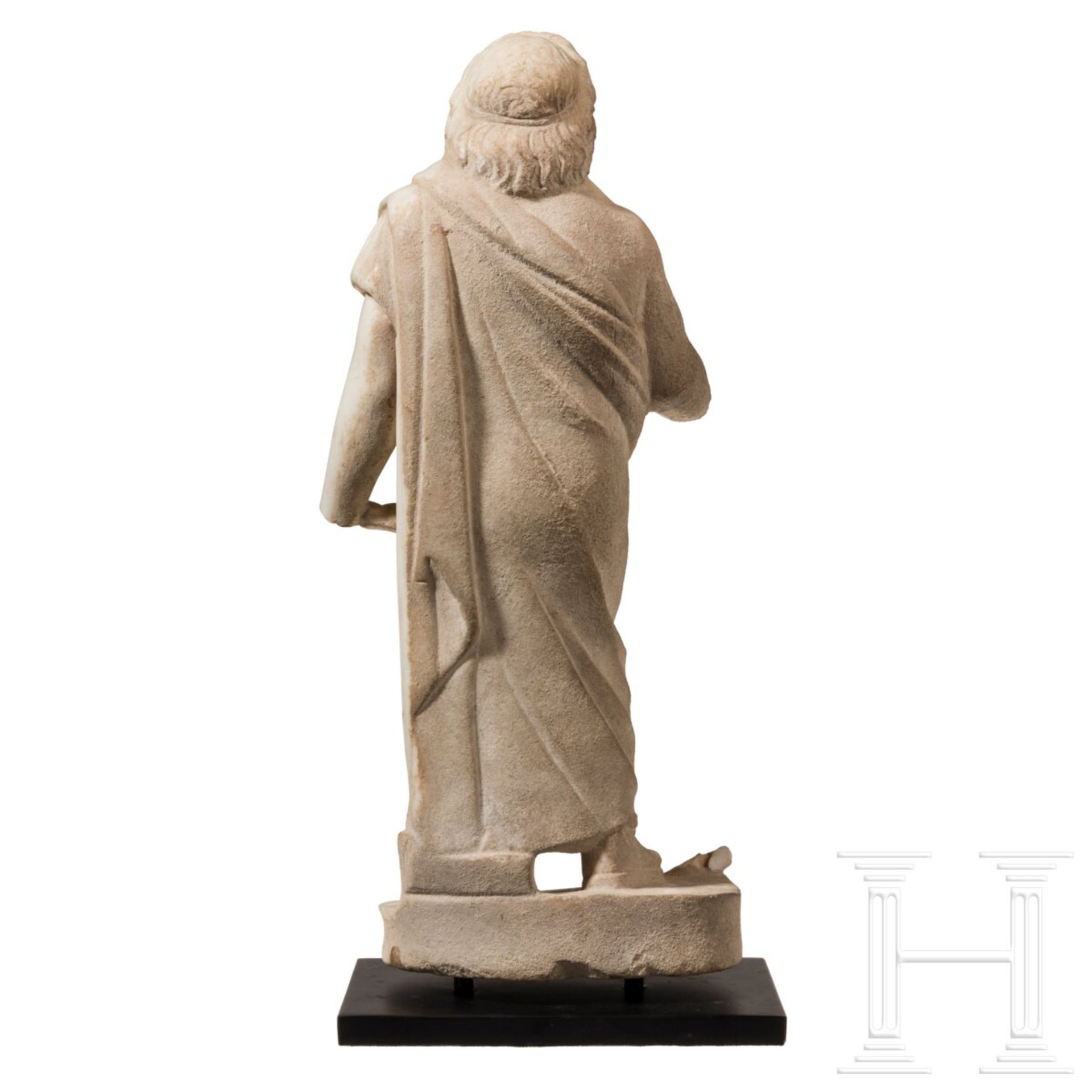 Marmorstatuette des Asklepios, provinzialrömisch, 1. - 2. Jhdt. n. Chr. - Bild 5 aus 12